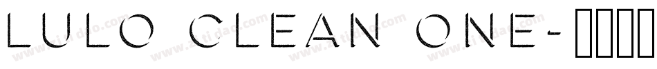 Lulo Clean One字体转换